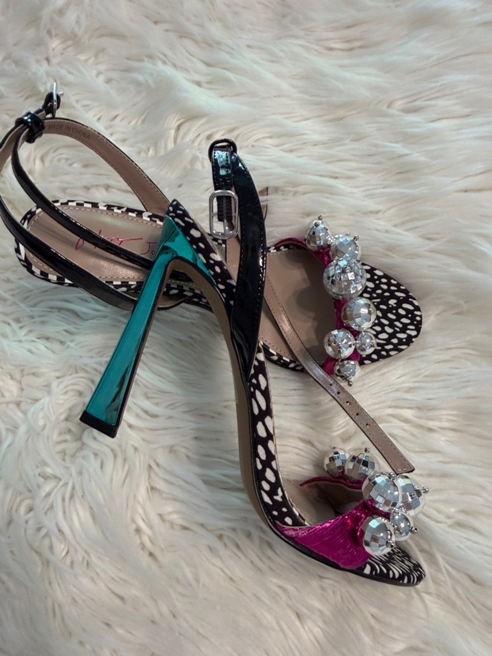 Betsey Johnson disco ball Heels
